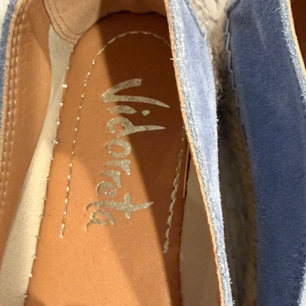 Vidorreta Periwinkle Blue Suede Slip-On Espadrilles | Size 39 (US 8.5)